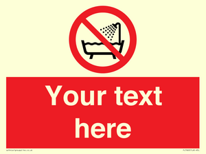 Custom Do not use this device in a bathtub shower or water-filled reservoir